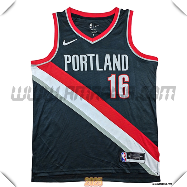 Maglia Portland Trail Blazers (YANG #16) 2025/26 Nero/Rosso