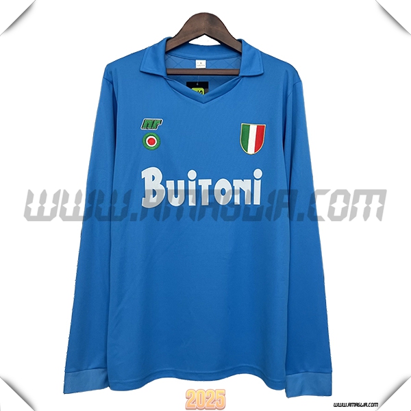 Prima Maglia Retro SSC Napoli Maniche lunghe 1987/1988 Blu