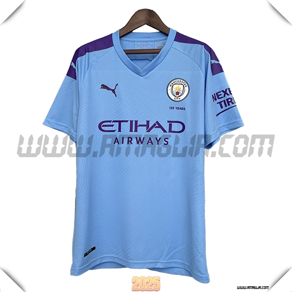 Prima Maglia Retro Manchester City 2019/2020 Cielo Azzurro
