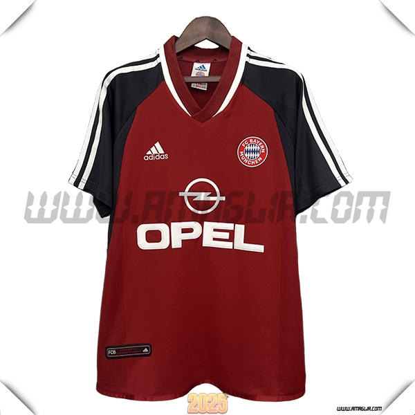 Prima Maglia Retro Bayern Monaco 2001/2002 Rosso/Nero