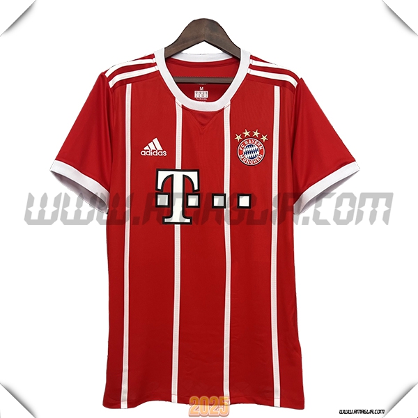 Prima Maglia Retro Bayern Monaco 2017/2018 Rosso/Bianco