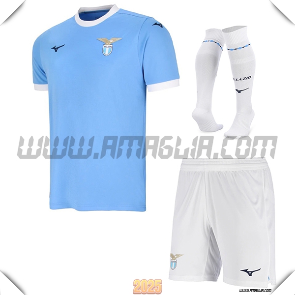 Kit Maglia da SS Lazio Prima (Pantaloncini + Calzini) Cielo Azzurro 2025 2026