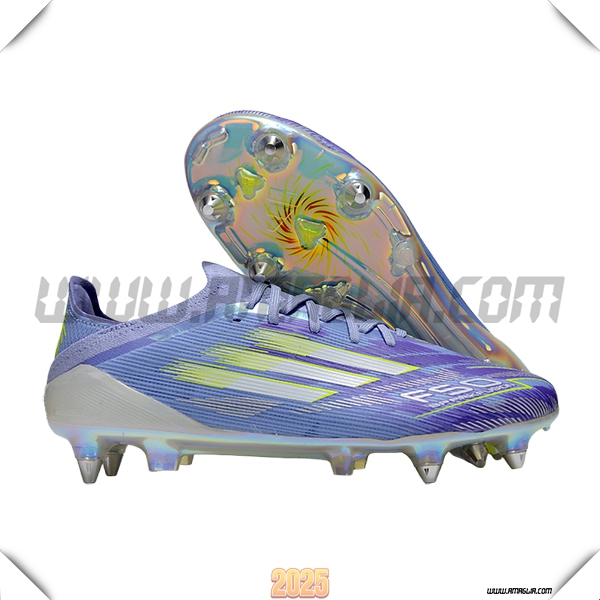 Adidas Scarpe Da Calcio F50 Elite SG viola/Verde -02