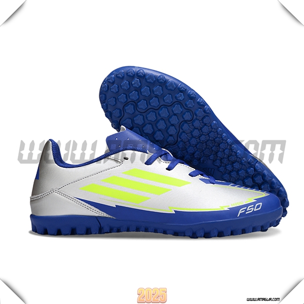 Adidas Scarpe Da Calcio F50 CLUB TF Grigio/Blu/Verde