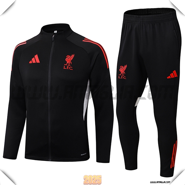 Tuta Calcio Giacca FC Liverpool Nero/Rosso/Bianco 2025 2026