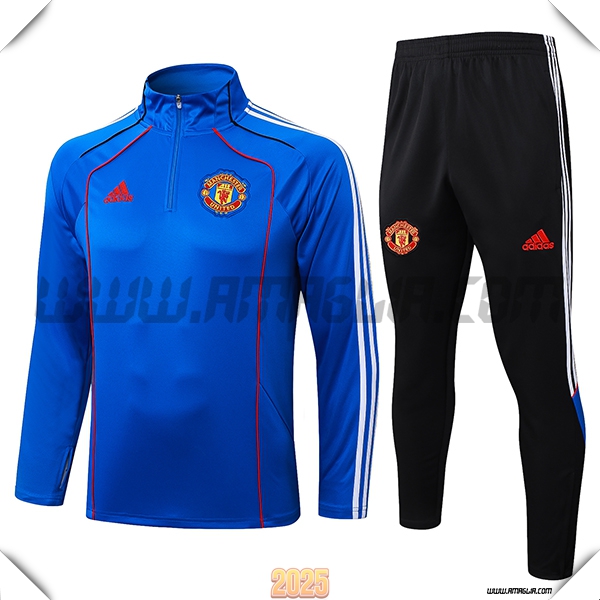 Tuta Calcio Manchester United Blu/Bianco/Rosso 2025 2026
