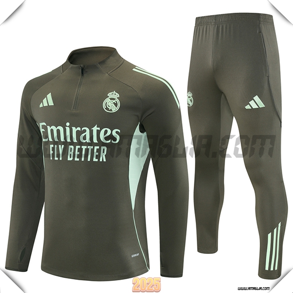 Tuta Calcio Real Madrid Marrone/Verde 2025 2026
