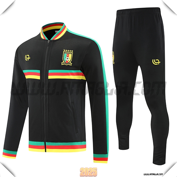 Tuta Calcio Giacca Camerun Nero/Verde 2025 2026