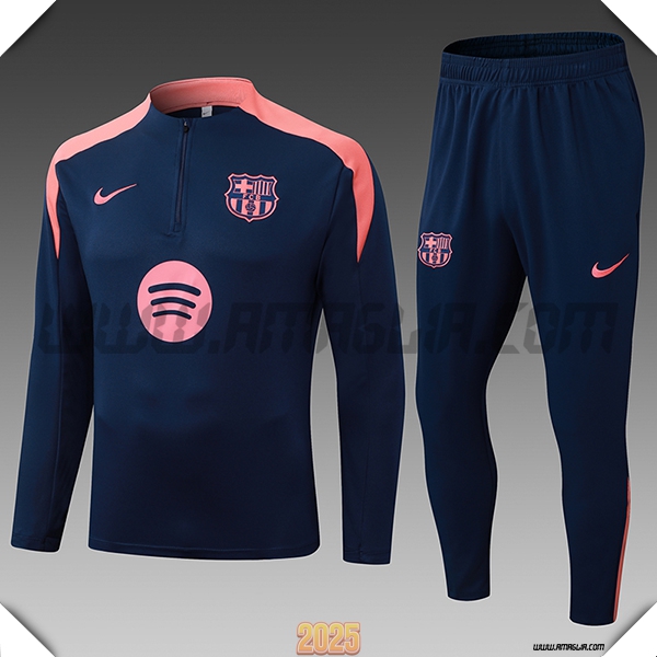 Tuta Calcio FC Barcellona Bambino Blu/Rosa 2025 2026