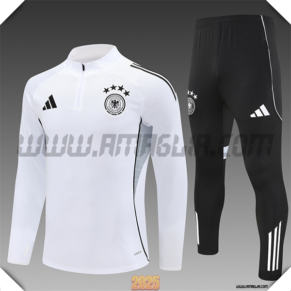 Tuta Calcio Germania Bianco/Grigio 2025 2026