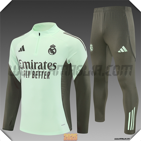 Tuta Calcio Real Madrid Verde/Marrone 2025 2026