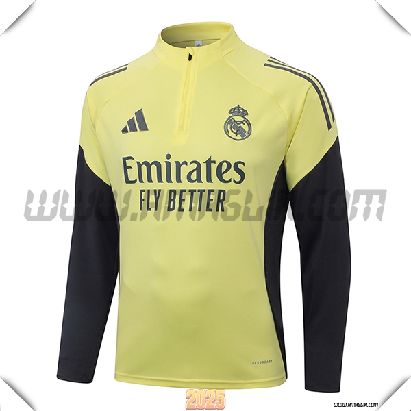 Felpa Allenamento Real Madrid Giallo/Nero 2025 2026