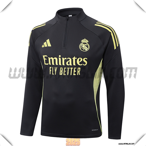 Felpa Allenamento Real Madrid Grigio/Giallo 2025 2026