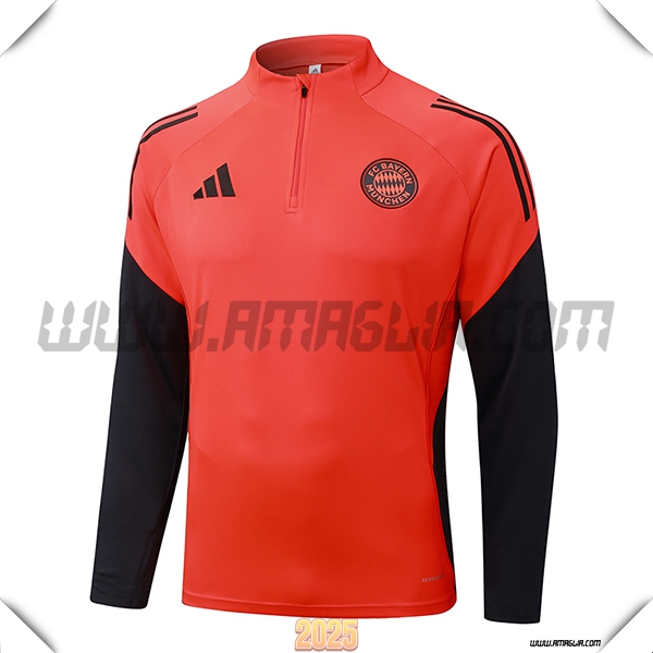 Felpa Allenamento Bayern Monaco Arancia/Nero 2025 2026