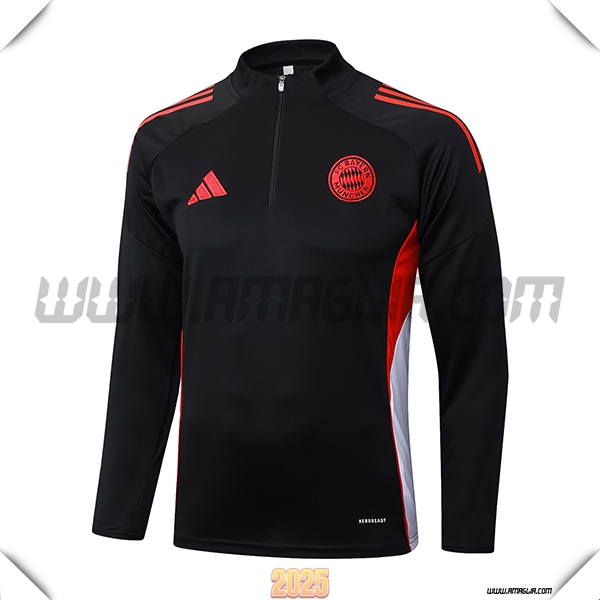 Felpa Allenamento Bayern Monaco Nero/Rosso/Bianco 2025 2026
