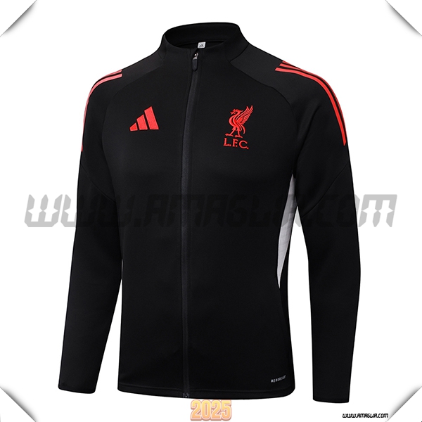 Giacca Calcio FC Liverpool Nero/Rosso/Bianco 2025 2026