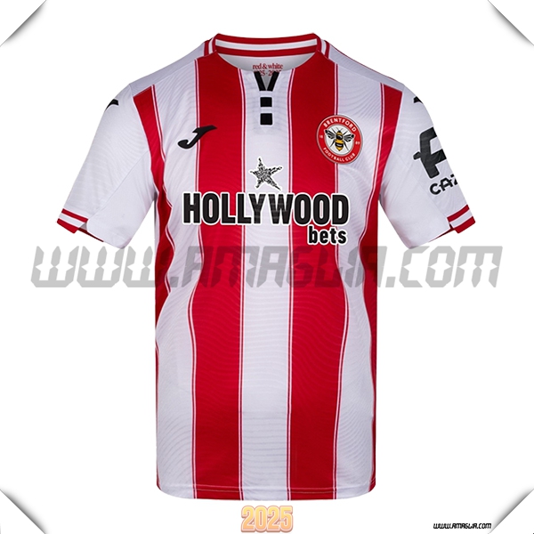 Nuovo Maglia da Brentford Prima 2025 2026 Bianco/Rosso