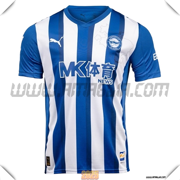 Nuovo Maglia da Alaves Prima 2025 2026 Blu/Bianco