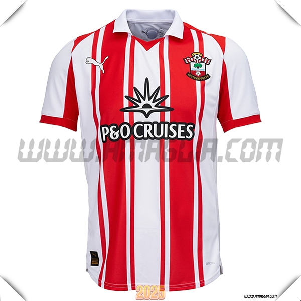 Nuovo Maglia da Southampton Prima 2025 2026 Rosso/Bianco
