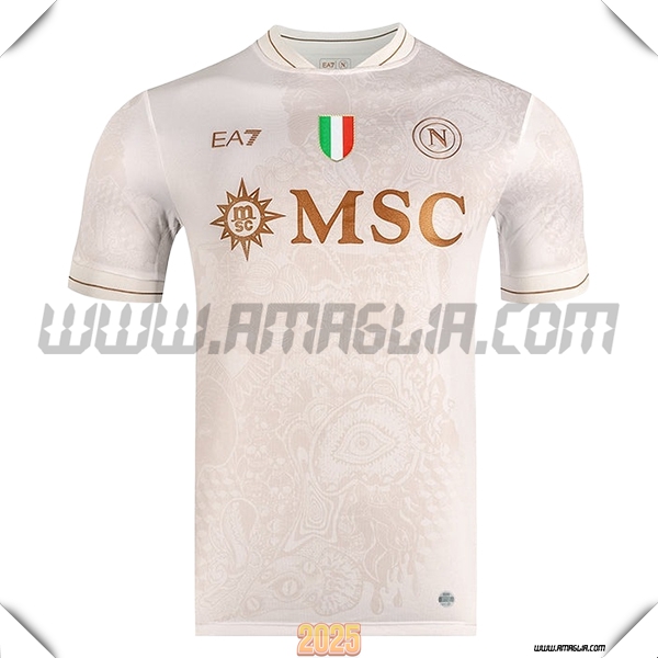 Nuovo Maglia da SSC Napoli Seconda 2025 2026 Beige