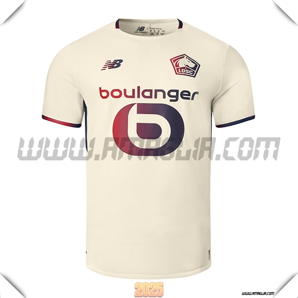 Nuovo Maglia da Lille LOSC Seconda 2025 2026 Beige