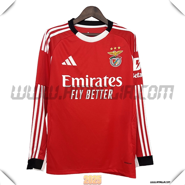Nuovo Maglia da Benfica Maniche lunghe Prima 2025 2026 Rosso