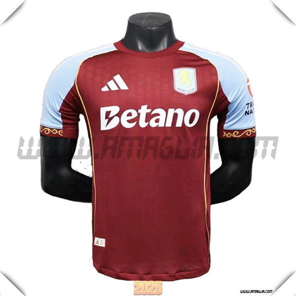 Prima Maglia Calcio Aston Villa 2025 2026 Rosso