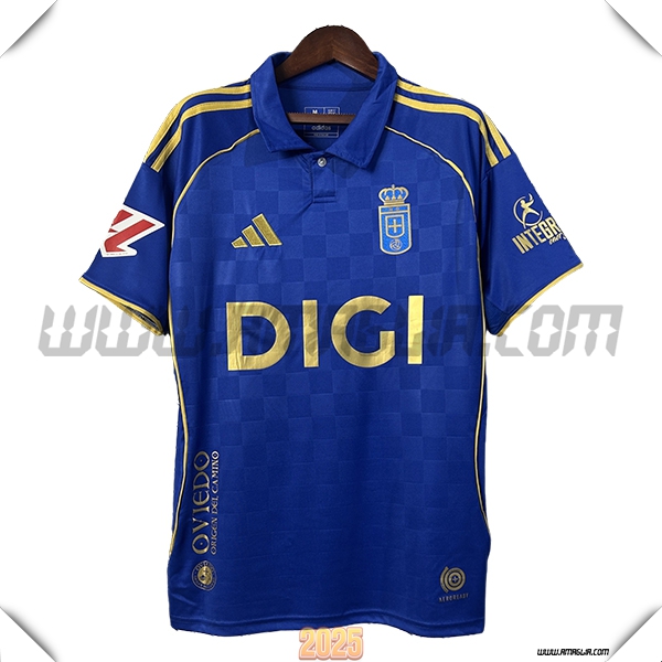 Prima Maglia Calcio Real Oviedo 2025 2026 Blu