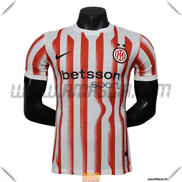 Maglia Calcio Inter Milan Edizione Speciale Bianco/Rosso 2025 2026