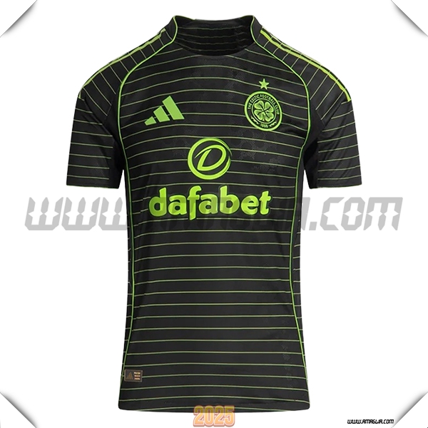 Nuovo Maglia da Celtic FC Seconda 2025 2026 Nero/Verde
