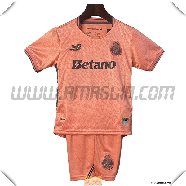 Nuovo Maglia da FC Porto Bambino Seconda 2025 2026 Arancia