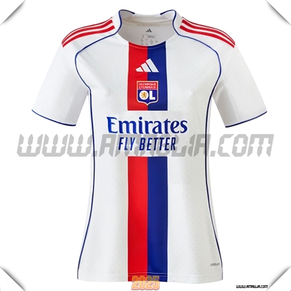 Nuovo Maglia da Lyon OL Donne Prima 2025 2026 Bianco