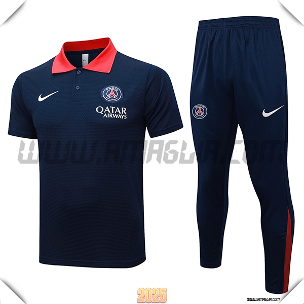 Kit Maglia Polo PSG blu navy 2025 2026