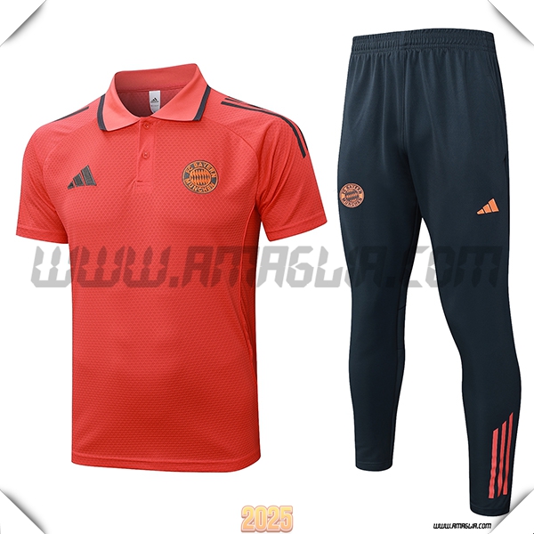 Kit Maglia Polo Bayern Monaco Arancia/Grigio 2025 2026