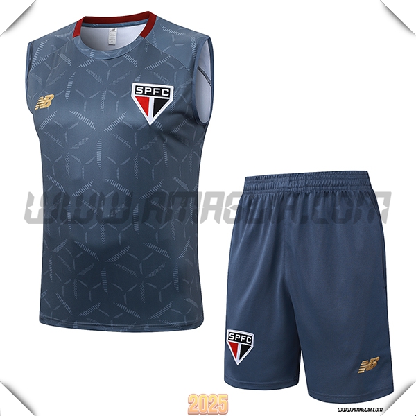 Kit Canotta Allenamento Sao Paulo FC Grigio 2025 2026