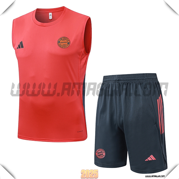 Kit Canotta Allenamento Bayern Monaco Arancia/Grigio 2025 2026