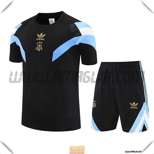 Kit Maglia Allenamento Argentina Nero/Blu/Bianco 2025 2026