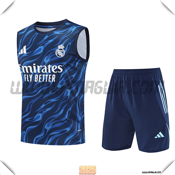 Kit Canotta Allenamento Real Madrid Blu 2025 2026