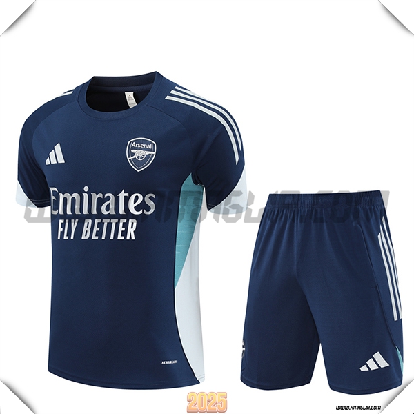 Kit Maglia Allenamento Arsenal Blu/Bianco 2025 2026