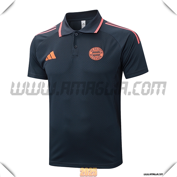 Maglia Polo Bayern Monaco Grigio Scuro 2025 2026