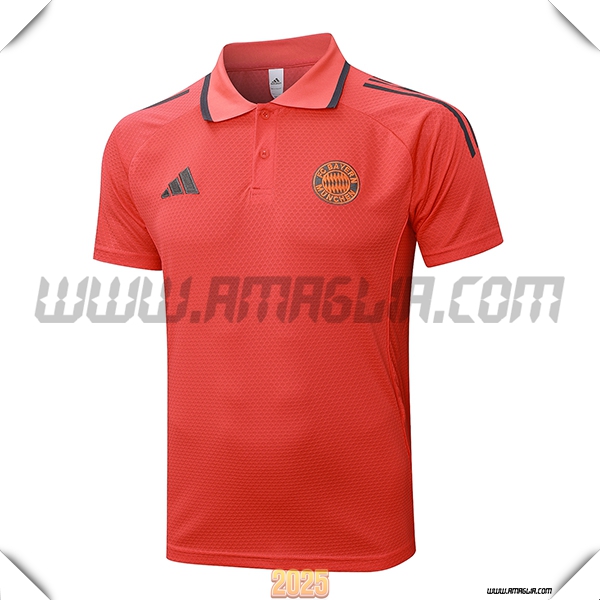 Maglia Polo Bayern Monaco Arancia/Grigio 2025 2026