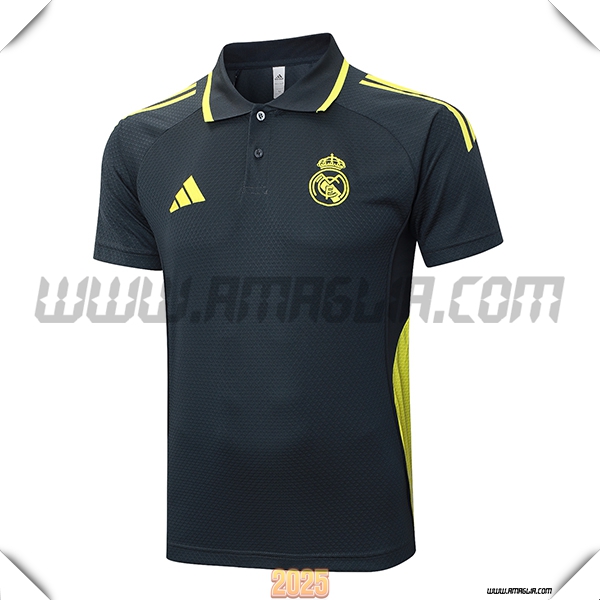 Maglia Polo Real Madrid Grigio Scuro 2025 2026