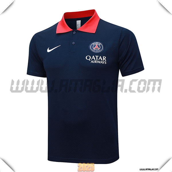 Maglia Polo PSG blu navy 2025 2026