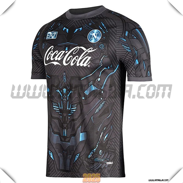 T Shirt Allenamento SSC Napoli Nero/Blu 2025 2026