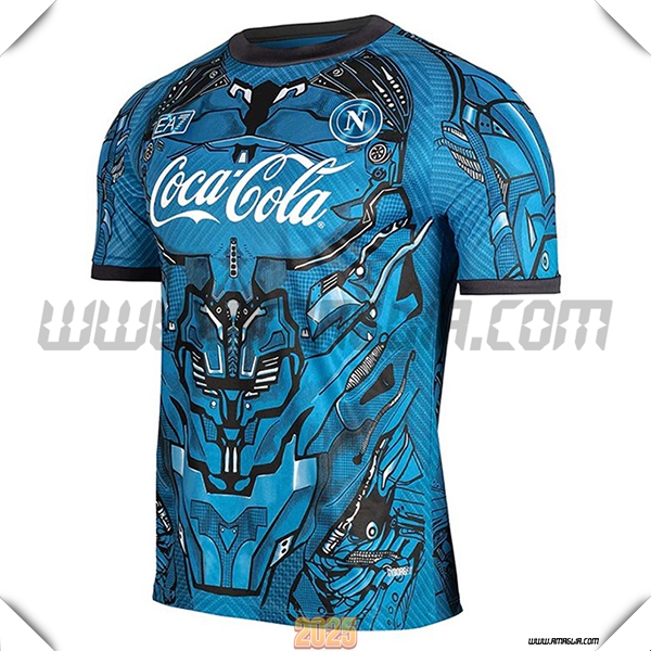 T Shirt Allenamento SSC Napoli Blu/Nero 2025 2026