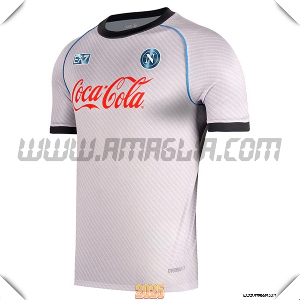 T Shirt Allenamento SSC Napoli Bianco 2025 2026