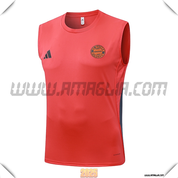 Canotta Allenamento Bayern Monaco Arancia/Grigio 2025 2026