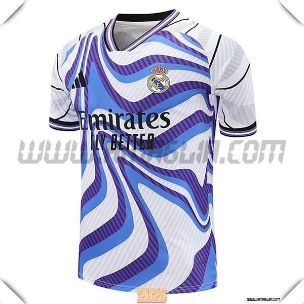T Shirt Allenamento Real Madrid Bianco/Blu/viola 2025 2026