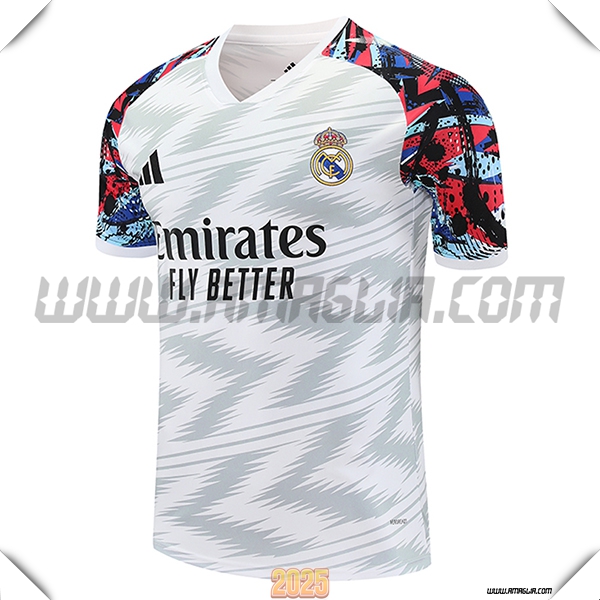 T Shirt Allenamento Real Madrid Bianco/Grigio 2025 2026