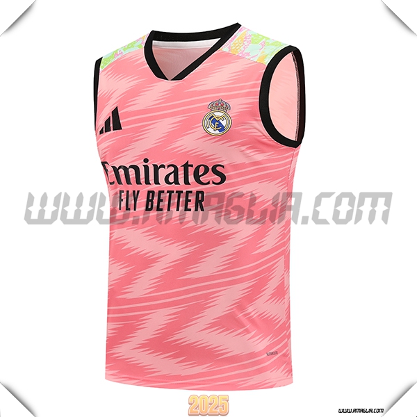 Canotta Allenamento Real Madrid Rosa/Verde 2025 2026